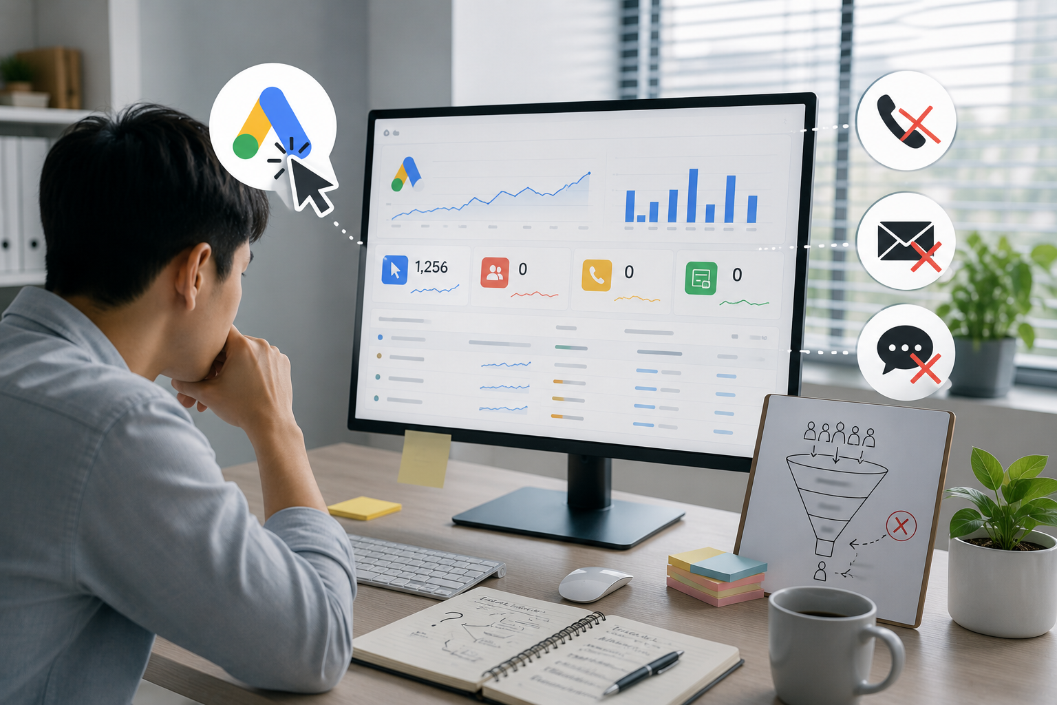 Google Ads 有點擊卻沒詢問？我們實際排查的 7 個方向